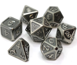 RPG Gothica Set - Battleworn Silver | D20 Games