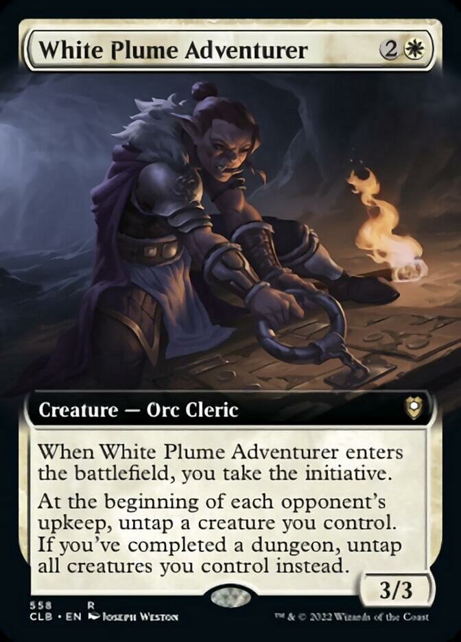 White Plume Adventurer (Extended Art) [Commander Legends: Battle for Baldur's Gate] | D20 Games