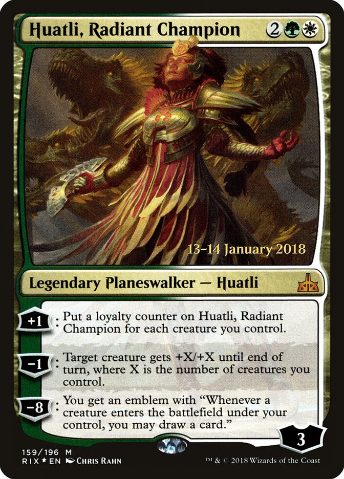 Huatli, Radiant Champion [Rivals of Ixalan Prerelease Promos] | D20 Games