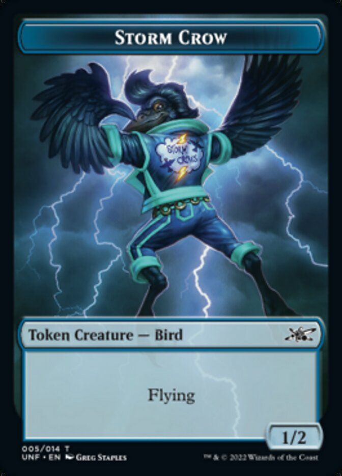 Storm Crow Token [Unfinity Tokens] | D20 Games