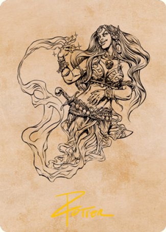 Djinni Windseer (Showcase) Art Card (Gold-Stamped Signature) [Dungeons & Dragons: Adventures in the Forgotten Realms Art Series] | D20 Games