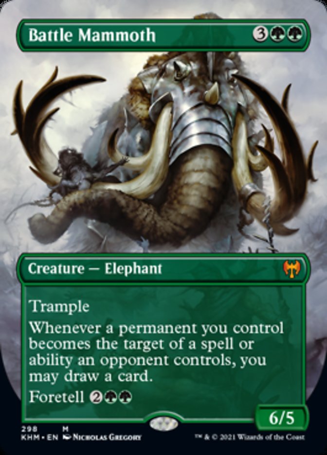 Battle Mammoth (Borderless Alternate Art) [Kaldheim] | D20 Games