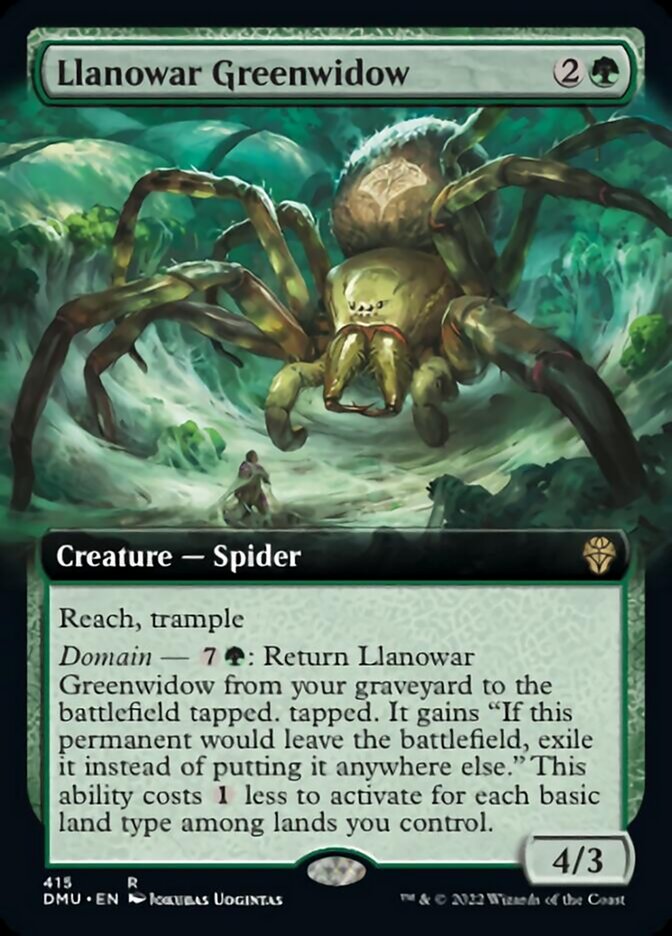 Llanowar Greenwidow (Extended Art) [Dominaria United] | D20 Games