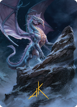 Ancient Silver Dragon Art Card (06) (Gold-Stamped Signature) [Commander Legends: Battle for Baldur's Gate Art Series] | D20 Games