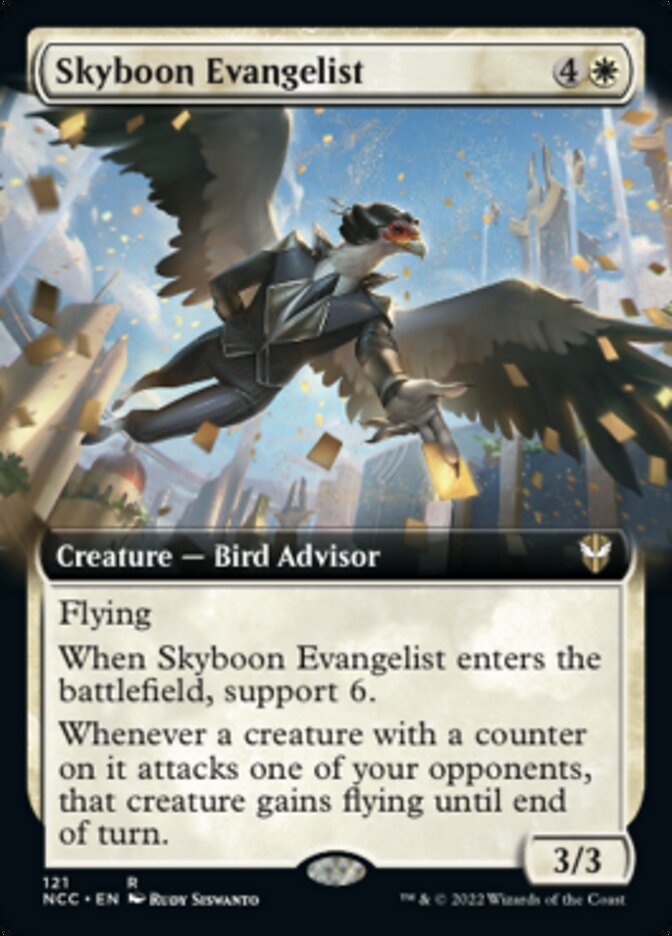 Skyboon Evangelist (Extended Art) [Streets of New Capenna Commander] | D20 Games