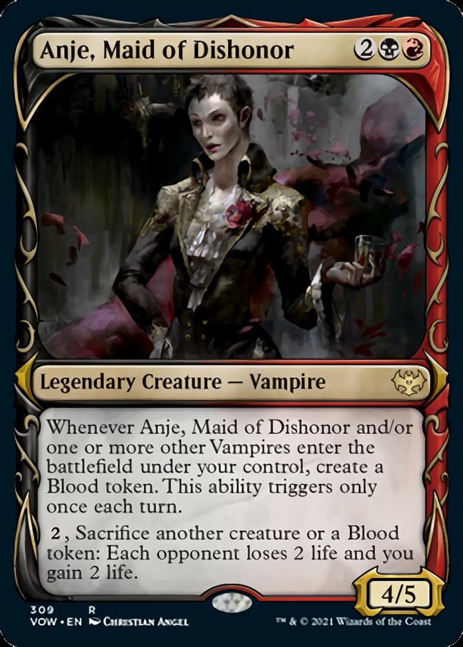 Anje, Maid of Dishonor (Showcase Fang Frame) [Innistrad: Crimson Vow] | D20 Games