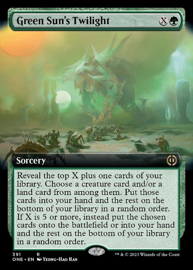 Green Sun's Twilight (Extended Art) [Phyrexia: All Will Be One] | D20 Games