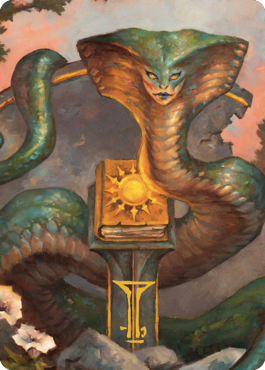 Guardian Naga Art Card (Gold-Stamped Signature) [Commander Legends: Battle for Baldur's Gate Art Series] | D20 Games