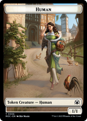 Zombie Knight // Human (6) Double-Sided Token [March of the Machine Commander Tokens] | D20 Games