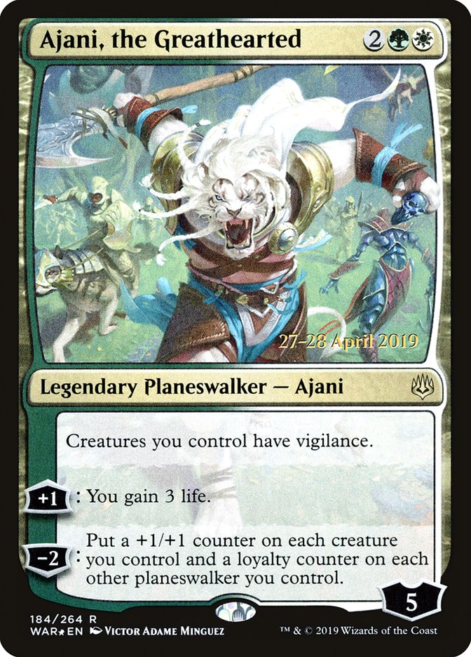 Ajani, the Greathearted  [War of the Spark Prerelease Promos] | D20 Games