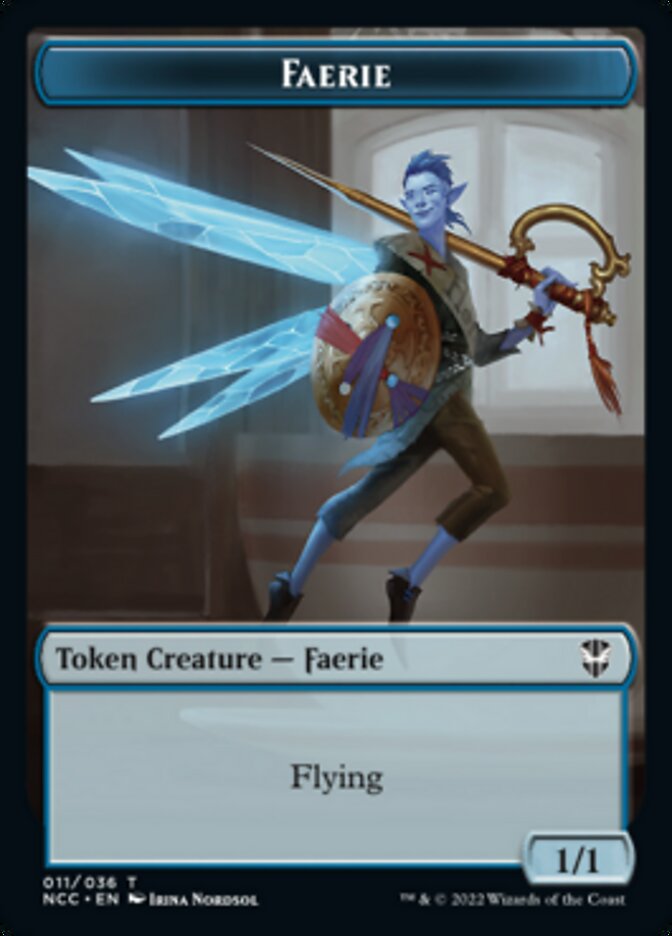 Faerie // Rogue Double-sided Token [Streets of New Capenna Commander Tokens] | D20 Games