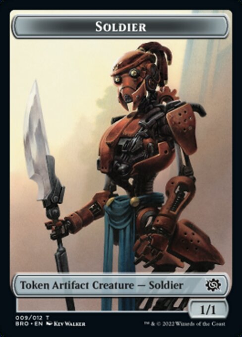 Powerstone // Soldier (009) Double-Sided Token [The Brothers' War Tokens] | D20 Games