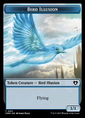 Treasure // Bird Illusion Double-Sided Token [Commander Masters Tokens] | D20 Games