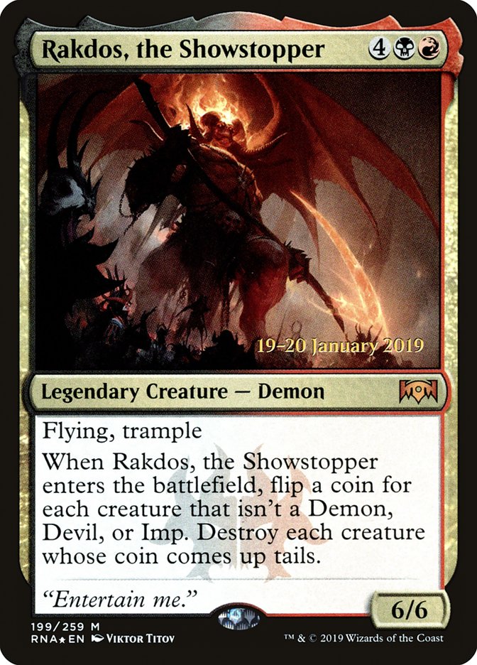 Rakdos, the Showstopper [Ravnica Allegiance Prerelease Promos] | D20 Games