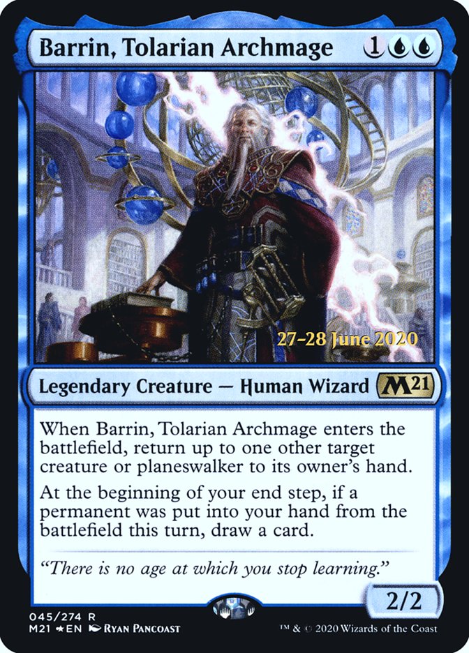 Barrin, Tolarian Archmage  [Core Set 2021 Prerelease Promos] | D20 Games