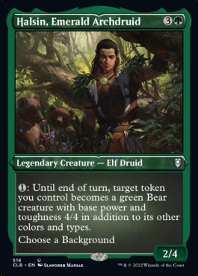 Halsin, Emerald Archdruid (Foil Etched) [Commander Legends: Battle for Baldur's Gate] | D20 Games