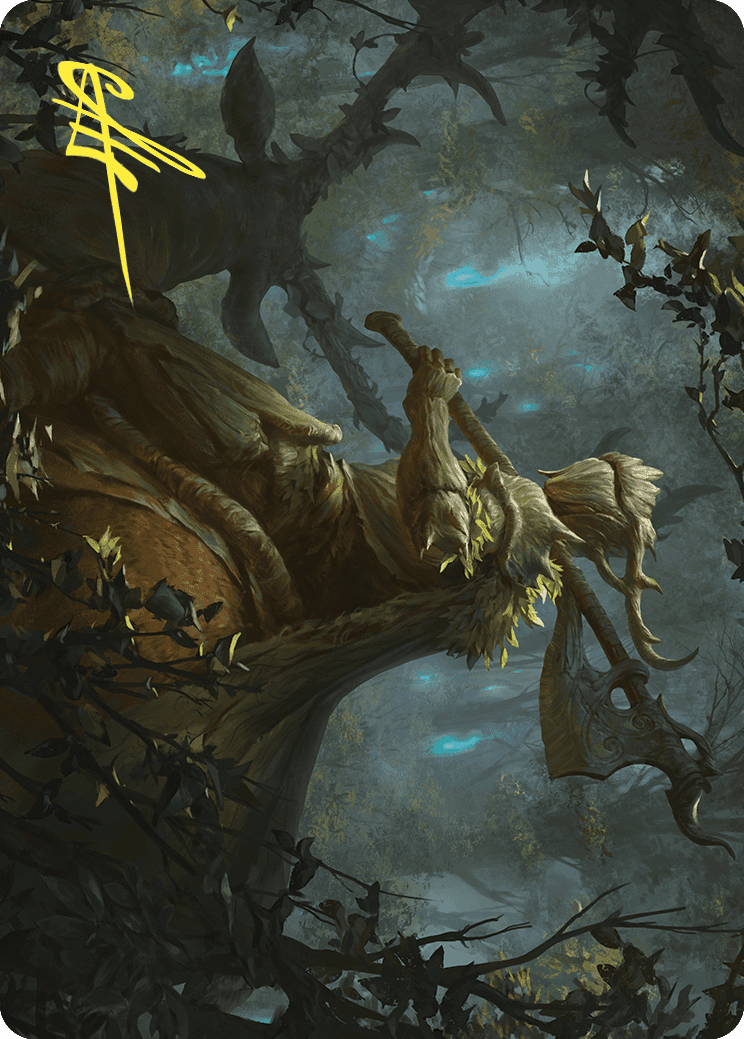 Verdant Outrider Art Card (Gold-Stamped Signature) [Wilds of Eldraine Art Series] | D20 Games