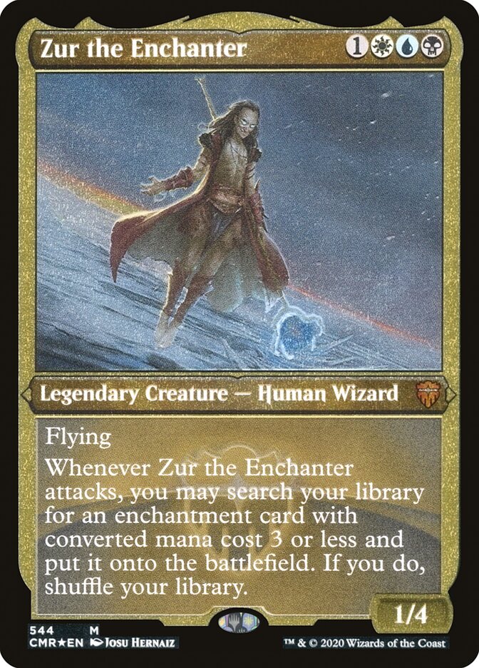 Zur the Enchanter (Etched) [Commander Legends] | D20 Games