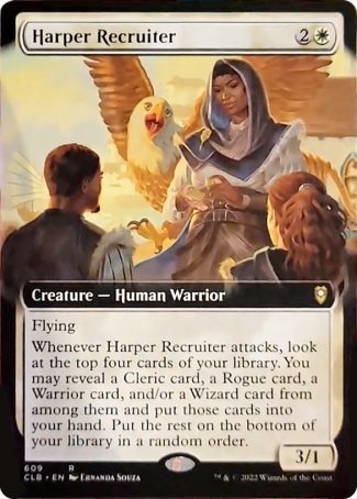 Harper Recruiter (Extended Art) [Commander Legends: Battle for Baldur's Gate] | D20 Games