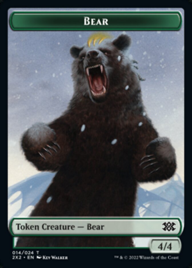 Bear // Monk Double-sided Token [Double Masters 2022 Tokens] | D20 Games