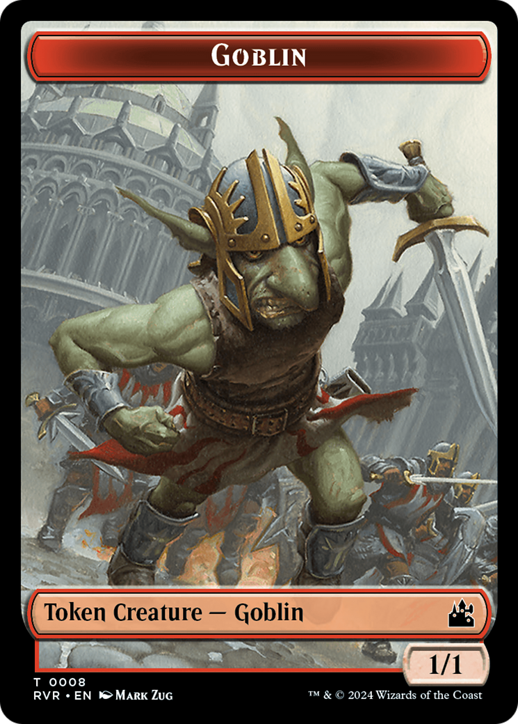 Goblin (0008) // Voja Double-Sided Token [Ravnica Remastered Tokens] | D20 Games