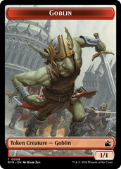 Goblin (0008) // Beast Double-Sided Token [Ravnica Remastered Tokens] | D20 Games