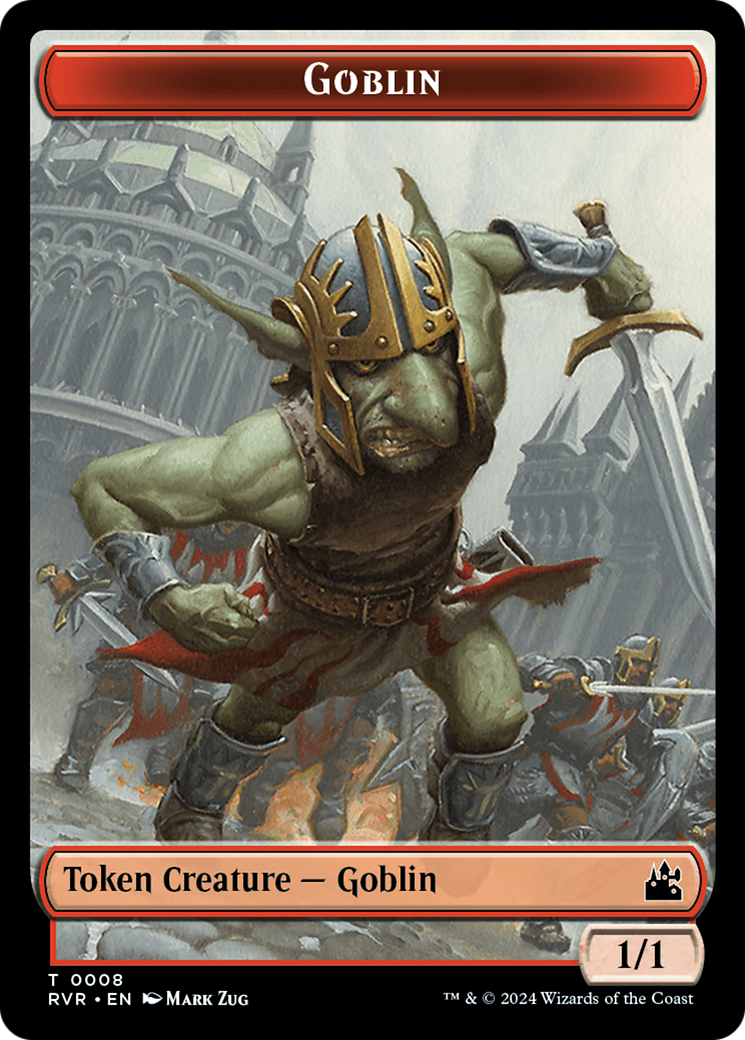 Goblin (0008) // Centaur Double-Sided Token [Ravnica Remastered Tokens] | D20 Games