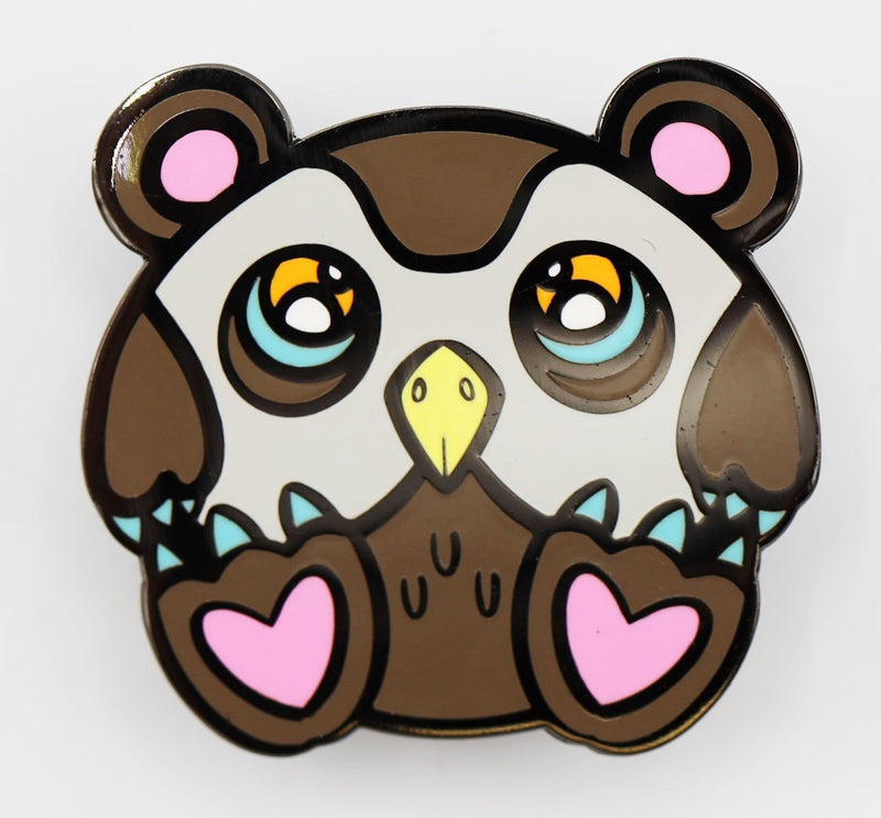 Baby Monster Pin: Owl Bear Enamel Pin Foam Brain Games