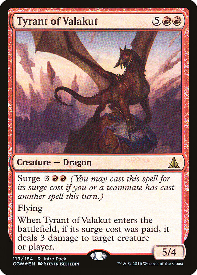 Tyrant of Valakut (Intro Pack) [Oath of the Gatewatch Promos] | D20 Games