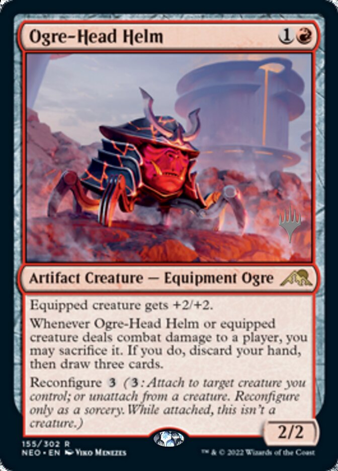 Ogre-Head Helm (Promo Pack) [Kamigawa: Neon Dynasty Promos] | D20 Games