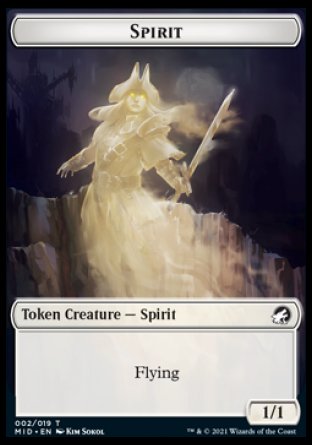 Spirit // Snake Double-sided Token [Innistrad: Midnight Hunt Commander] | D20 Games