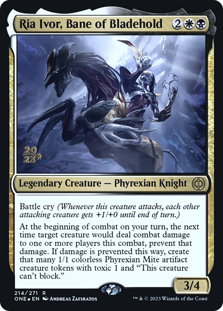 Ria Ivor, Bane of Bladehold [Phyrexia: All Will Be One Prerelease Promos] | D20 Games