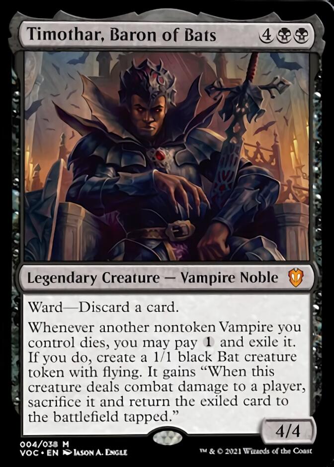 Timothar, Baron of Bats [Innistrad: Crimson Vow Commander] | D20 Games