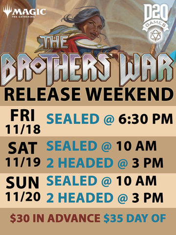 Release Brother's War 6:30pm  ticket - Fri, 18 2022