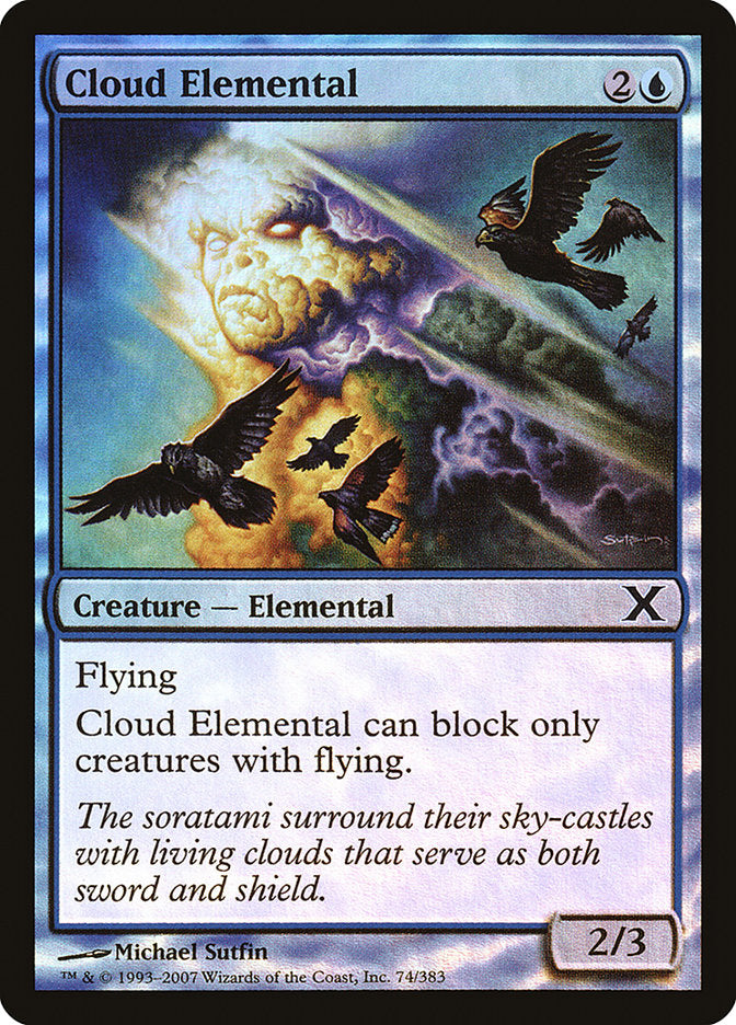 Cloud Elemental (Premium Foil) [Tenth Edition] | D20 Games