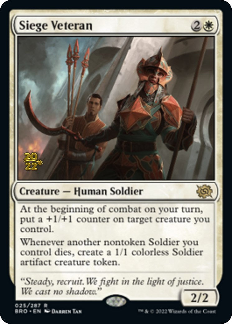 Siege Veteran [The Brothers' War: Prerelease Promos] | D20 Games