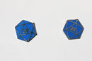 D20 Stud Earrings: Blue