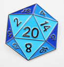 Blue D20 Enamel Pin Enamel Pin Foam Brain Games