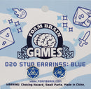 D20 Stud Earrings: Blue  Foam Brain Games