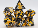 Bumblebee Dragon Scale RPG Metal Dice Set Metal Dice Foam Brain Games