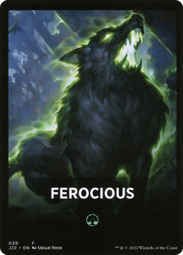 Ferocious Theme Card [Jumpstart 2022 Front Cards] | D20 Games