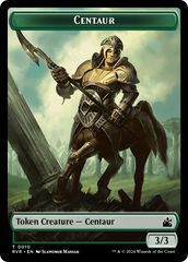 Elf Knight // Centaur Double-Sided Token [Ravnica Remastered Tokens] | D20 Games