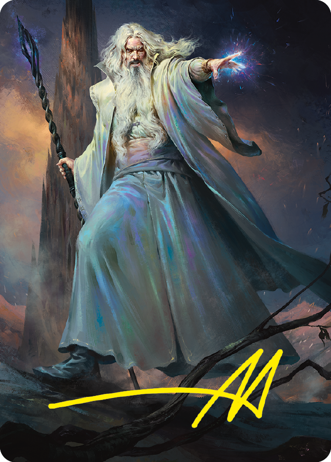 Saruman of Many Colors Art Card (Gold-Stamped Signature) [The Lord of the Rings: Tales of Middle-earth Art Series] | D20 Games