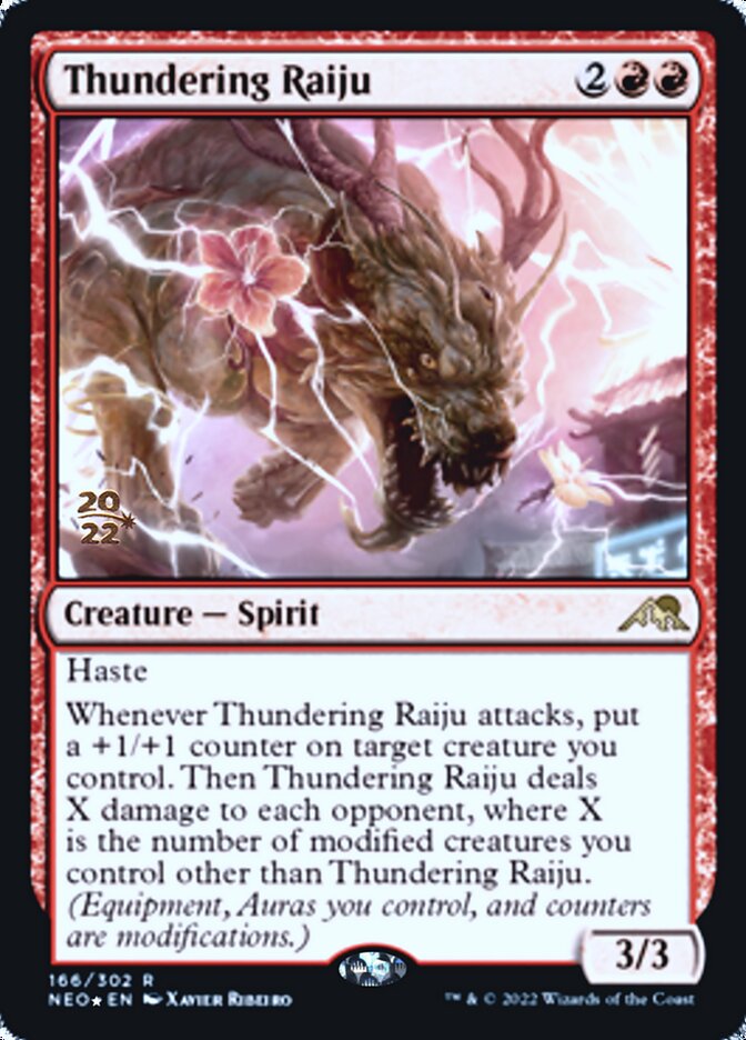 Thundering Raiju [Kamigawa: Neon Dynasty Prerelease Promos] | D20 Games