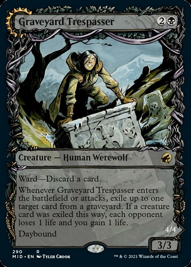 Graveyard Trespasser // Graveyard Glutton (Showcase Equinox) [Innistrad: Midnight Hunt] | D20 Games