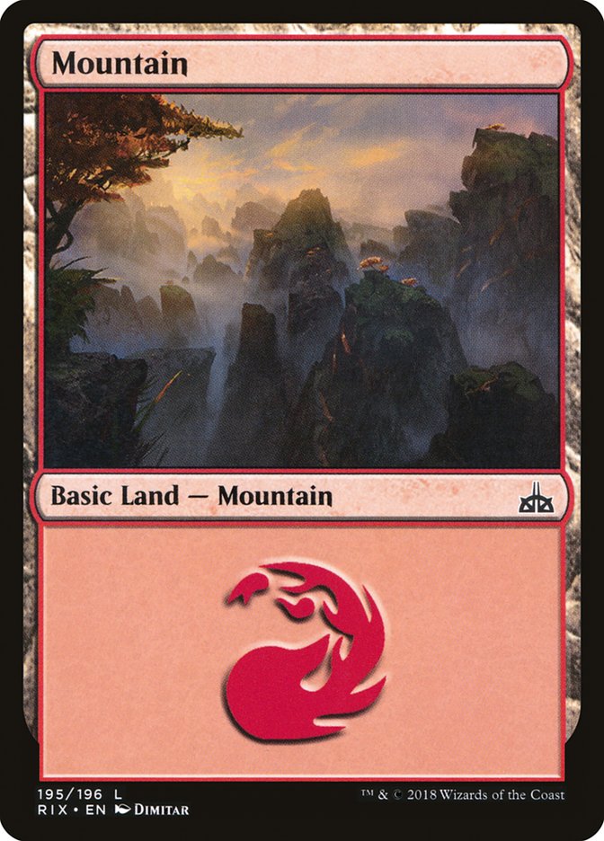 Mountain (195) [Rivals of Ixalan] | D20 Games