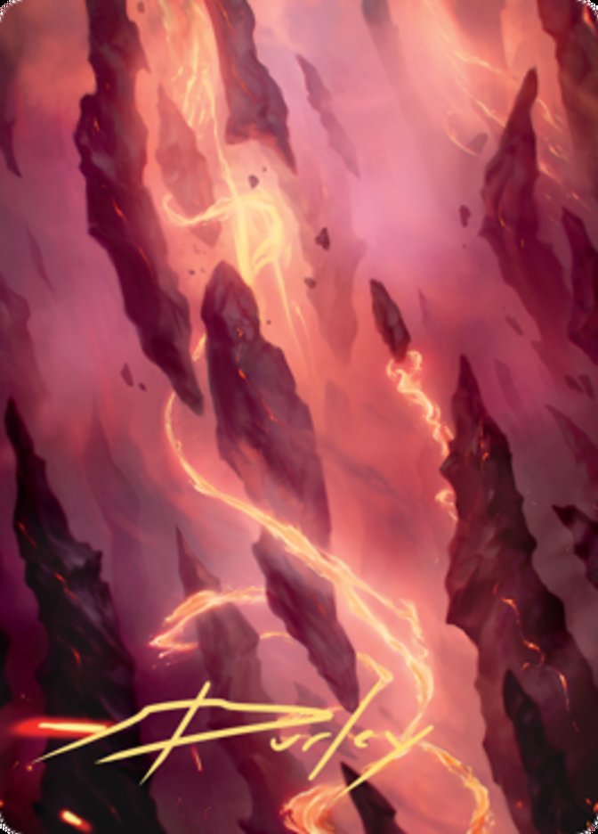 Mountain 1 Art Card (Gold-Stamped Signature) [Zendikar Rising Art Series] | D20 Games