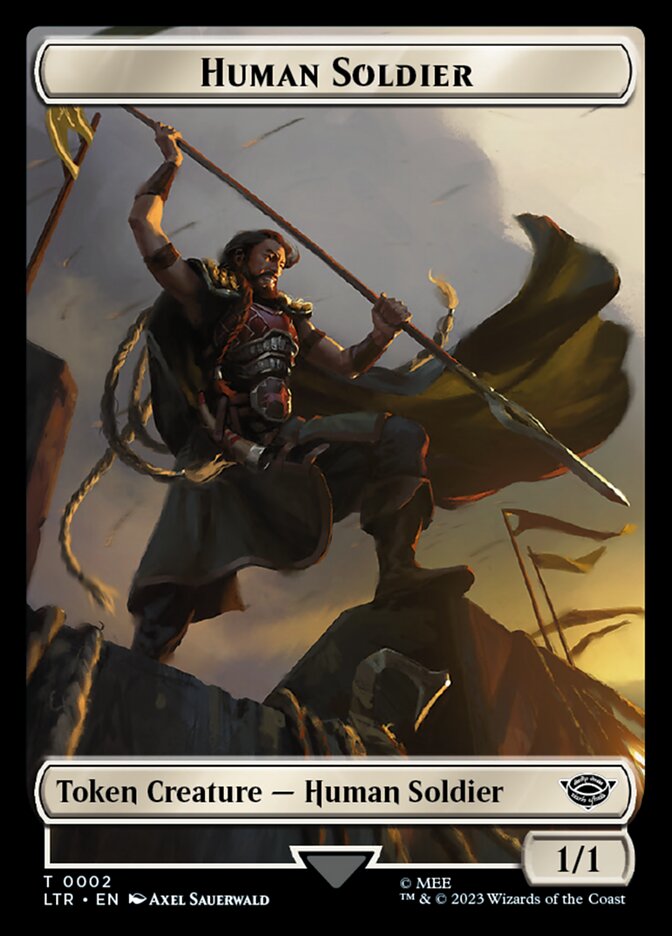 Human Soldier Token (02) [The Lord of the Rings: Tales of Middle-Earth Tokens] | D20 Games