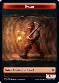 Dwarf // Food (18) Double-sided Token [Throne of Eldraine Tokens] | D20 Games
