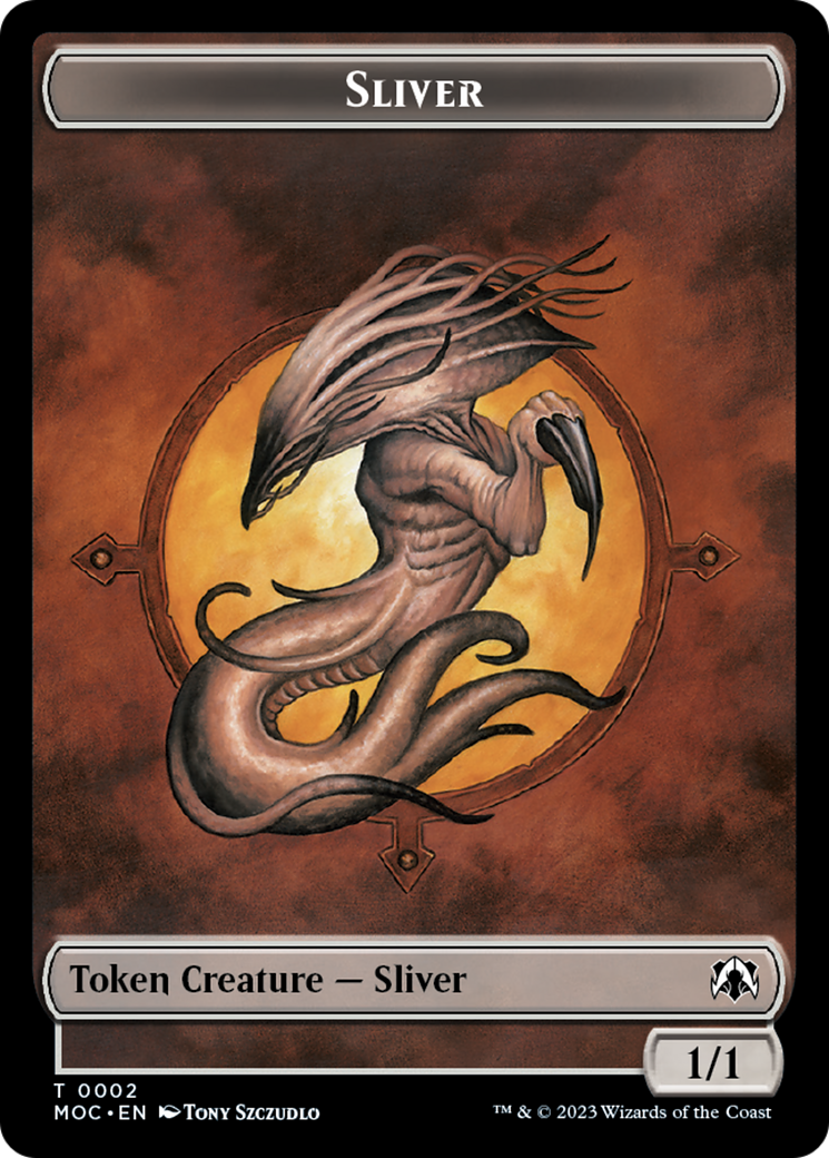 Goblin // Sliver Double-Sided Token [March of the Machine Commander Tokens] | D20 Games